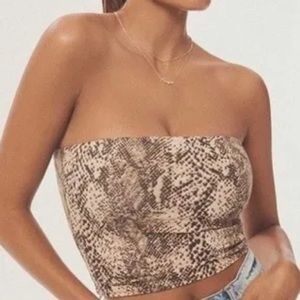 Snake skin crop top